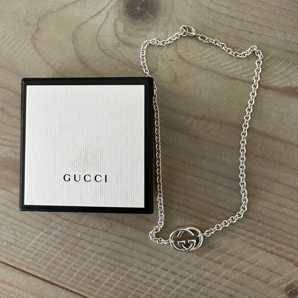 gucci silver necklace chain